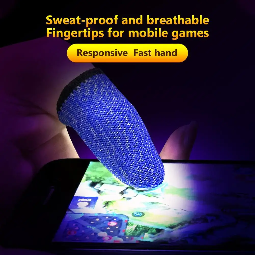 

10Pcs Portable Anti-Sweat Breathable Fiber Mobile Game Controller Touch Screen Non-slip Finger Sleeve Easy to Use