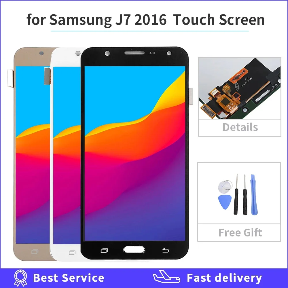 J710 ЖК-дисплей Дисплей для Samsung Galaxy J7 2016 SM-J710FN J710F J710M J710Y J710G J710H Сенсорный экран