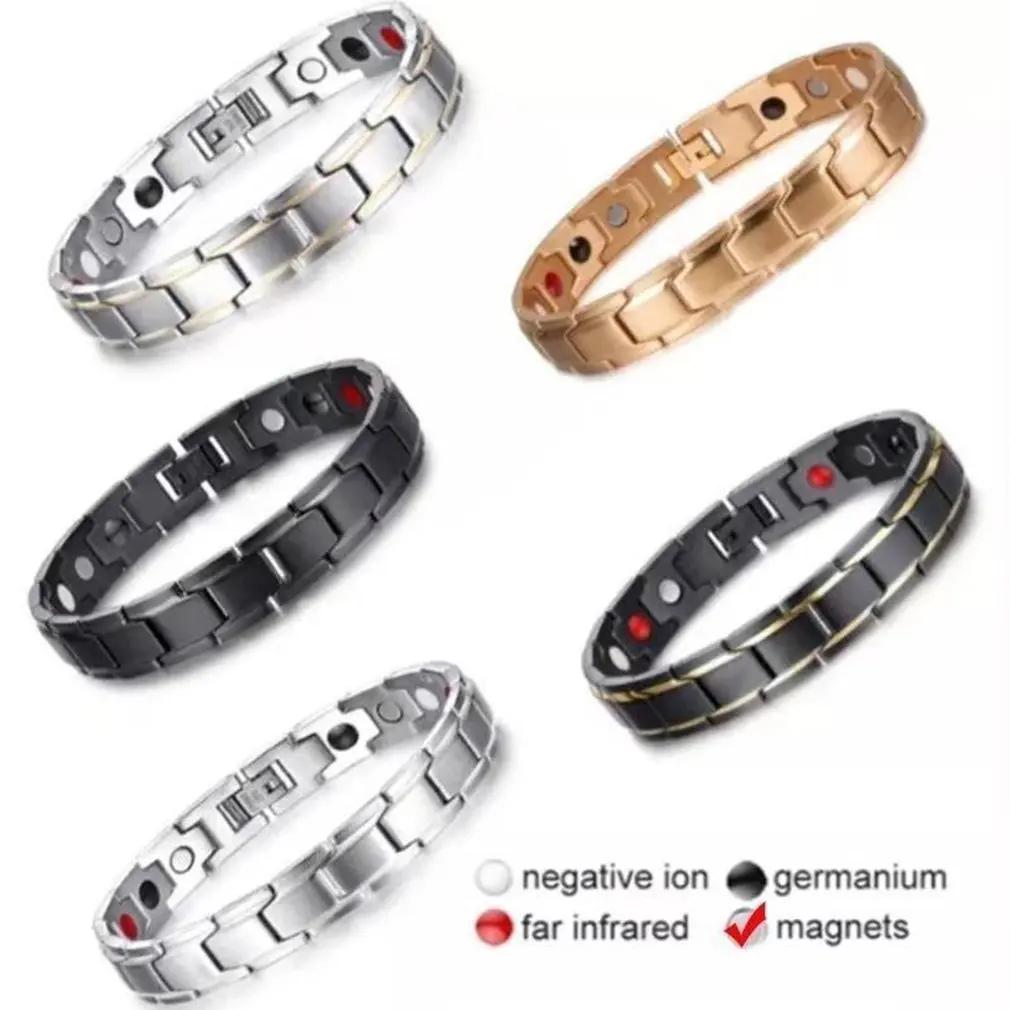 

Men Bracelet Health Care Weight Loss Magnetic Therapy Elemental Bracelet Arthritis Pain Relief Energy Bio Magnetic Male Gift