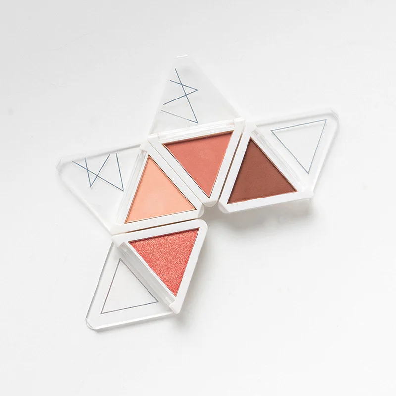 Телесные матовые тени для век водонепроницаемые четыре цвета складные Волшебные