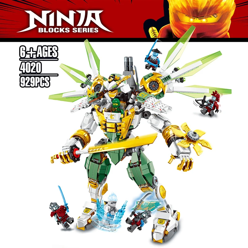 Для Ninjagoes Ninja Lloyd's Titan Mech Stormbringer Fire Fang Pyro Snake Zane фигурки Kai jay Cole Krait строительные