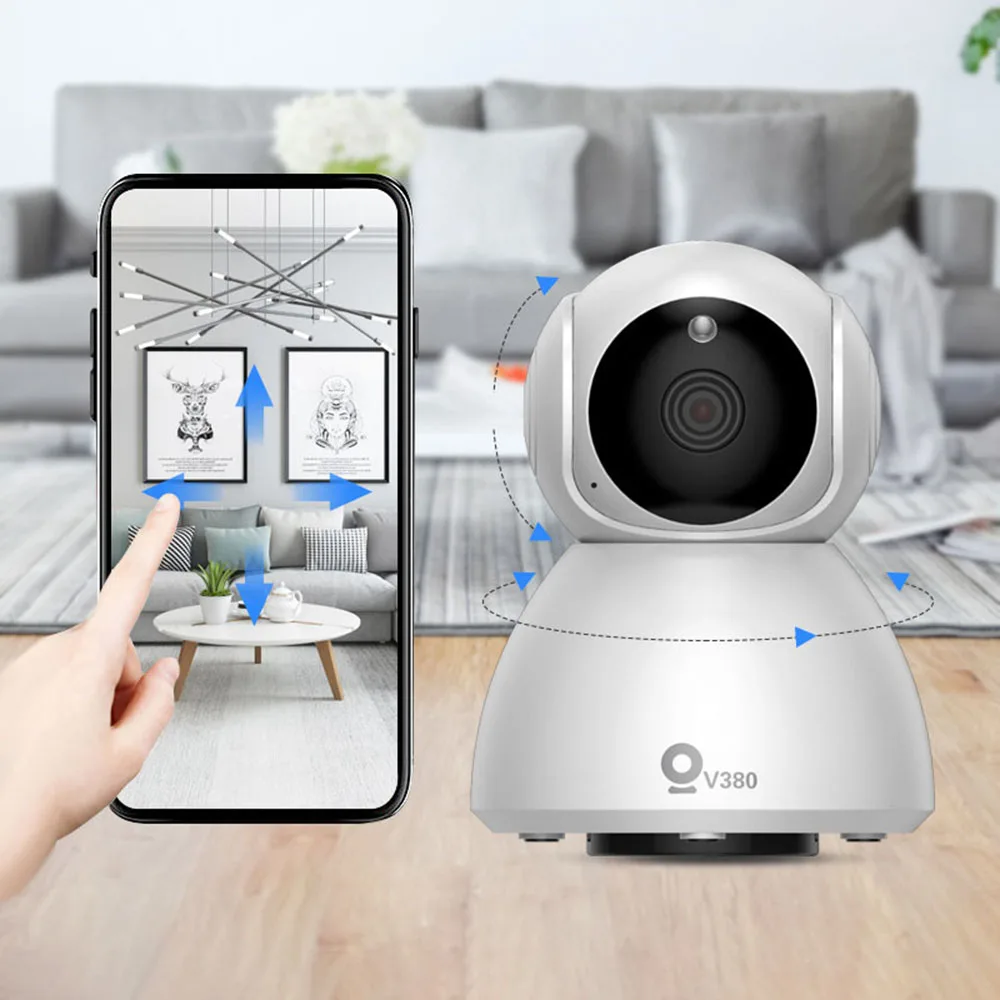 Xiaovv Q8 HD 1080P 360 ° панорамная IP инфракрасная камера ночного видения с функцией обнаружения панорамная камера детский спальный монитор