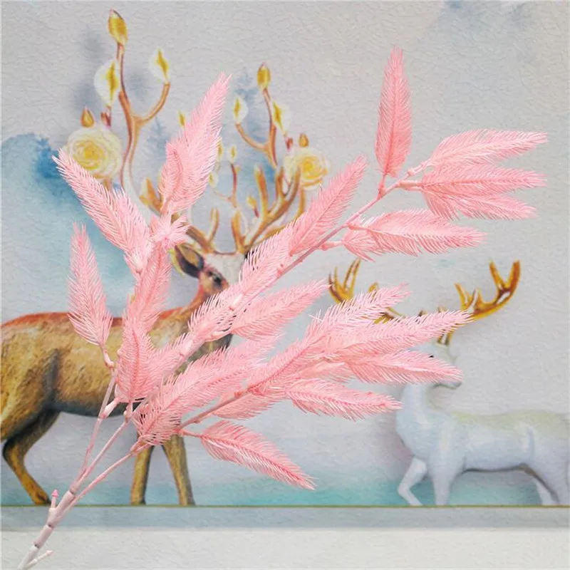 10Pcs Fake Feather Maple (3 stems/piece) 29.92" Length Simulation Plastic Flowers for Wedding Home Decorative Artificial Flower | Дом и