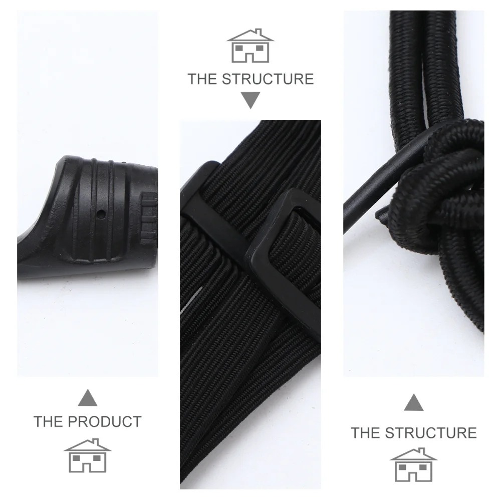 

2PCS Elastic Bike Luggage Net Rack Helmet Network Storage Mesh Pocket with 2PCS Helmet Strap for Bike Motorcycle (Black)