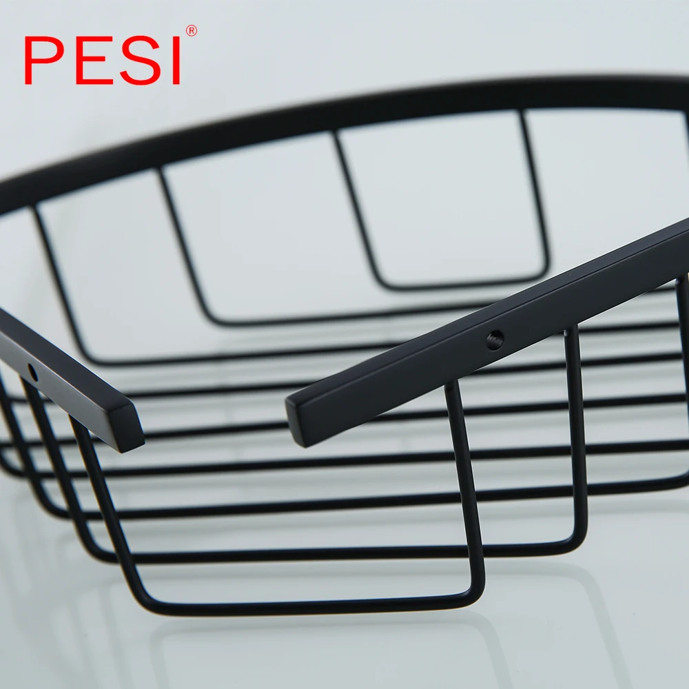 Полка для ванной комнаты одинарные полки из черной нержавеющей стали стеллаж