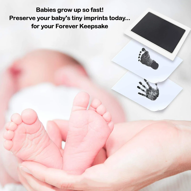Безопасная подушечка для отпечатков рук и ножек младенца на фото-рамке, набор для сохранения чистых отпечатков, отпечатки лапки домашнего питомца, подарок мальчику или девочке.