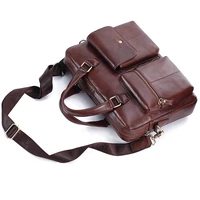 Men Travel Handbag Brand Mens Genuine Leather Bag inch Computer Office Laptop Bags for Men Briefcases Male Messenger Bags