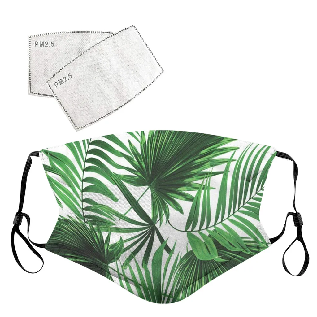 

Protective Pm2.5 Filter Printing Mouth Mask Breathable Washable Reusable Mouth Face Mask Adjustable Earloops Maske Masque#E