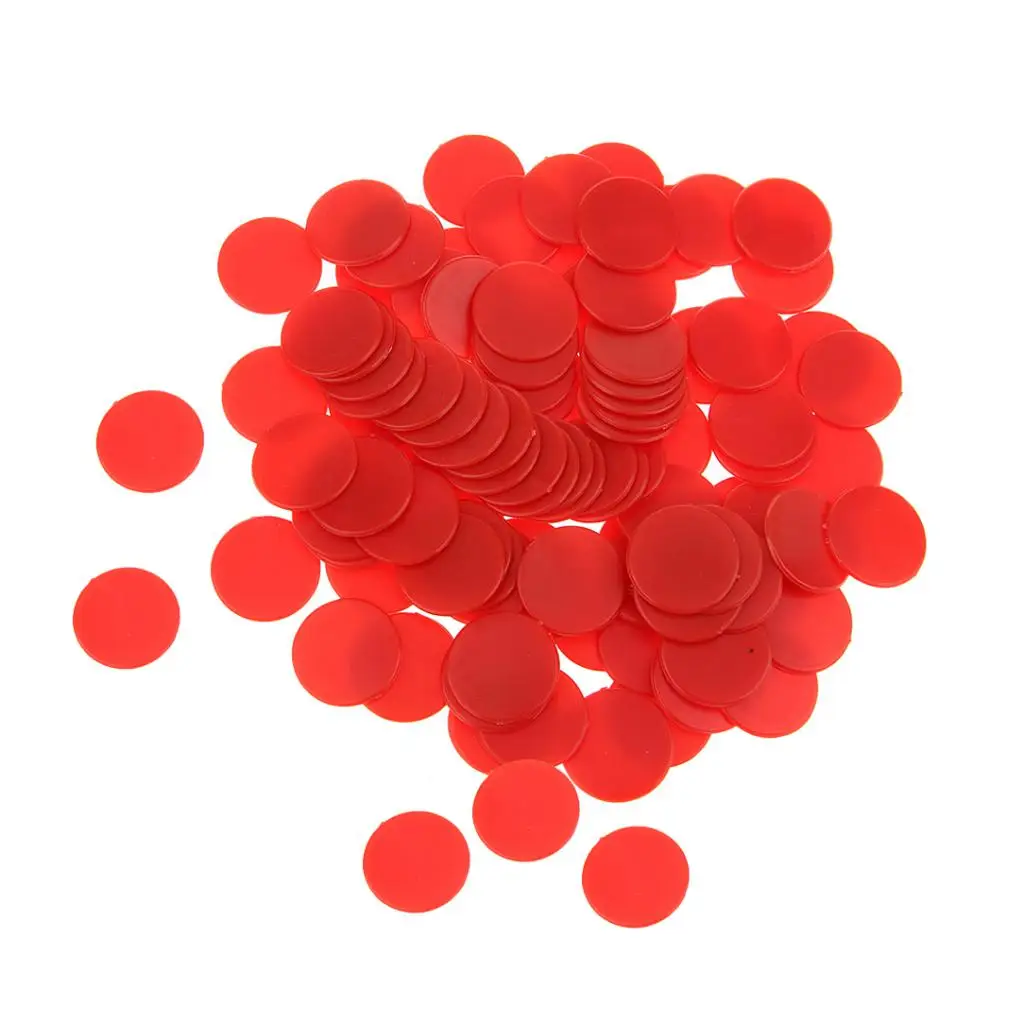 200X непрозрачная пластиковая настольная игра счетчики валют учение цифр красный