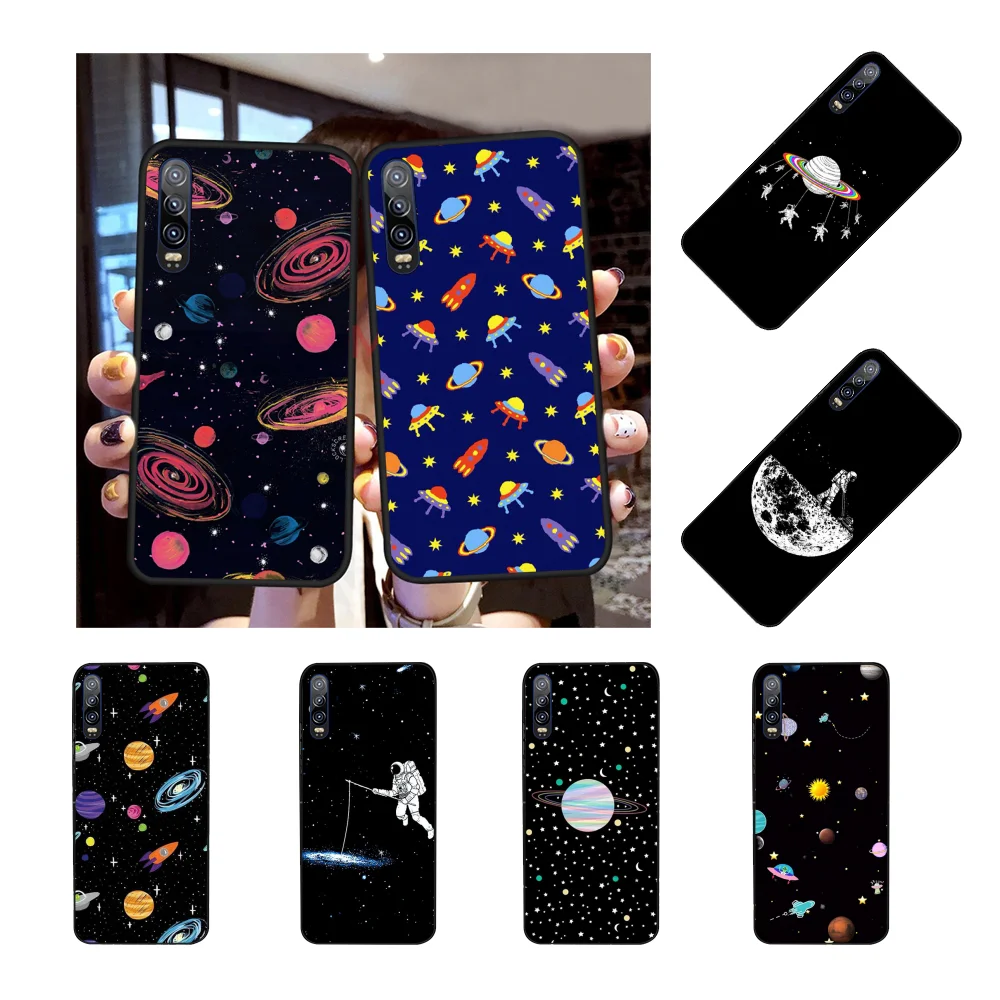 NBDRUICAI Universe Space Soft Silicone Black Phone Case For Huawei NOVA 2 PLUS 2s 2i 3i 3E 4E 5 5I PRO | Мобильные телефоны и