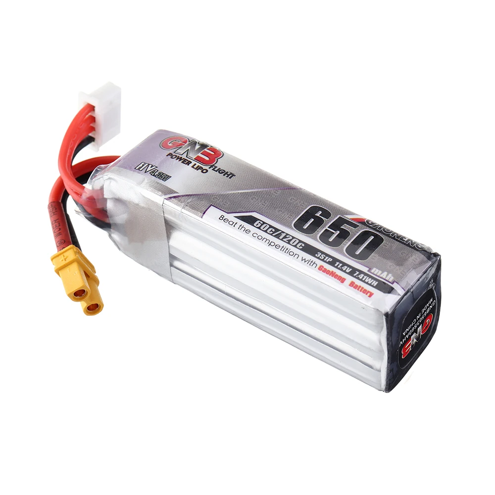4 шт. Gaoneng 11,4 V 650mAh 60C 3S HV 4,35 V Lipo батарея XT30 для RC квадрокоптера Happymodel FPV Racing Cine Whoop BetaFPV Дрон