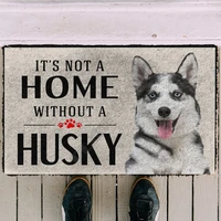 3d its not a home without a husky custom doormat indoor doormat non slip door floor mats decor porch doormat