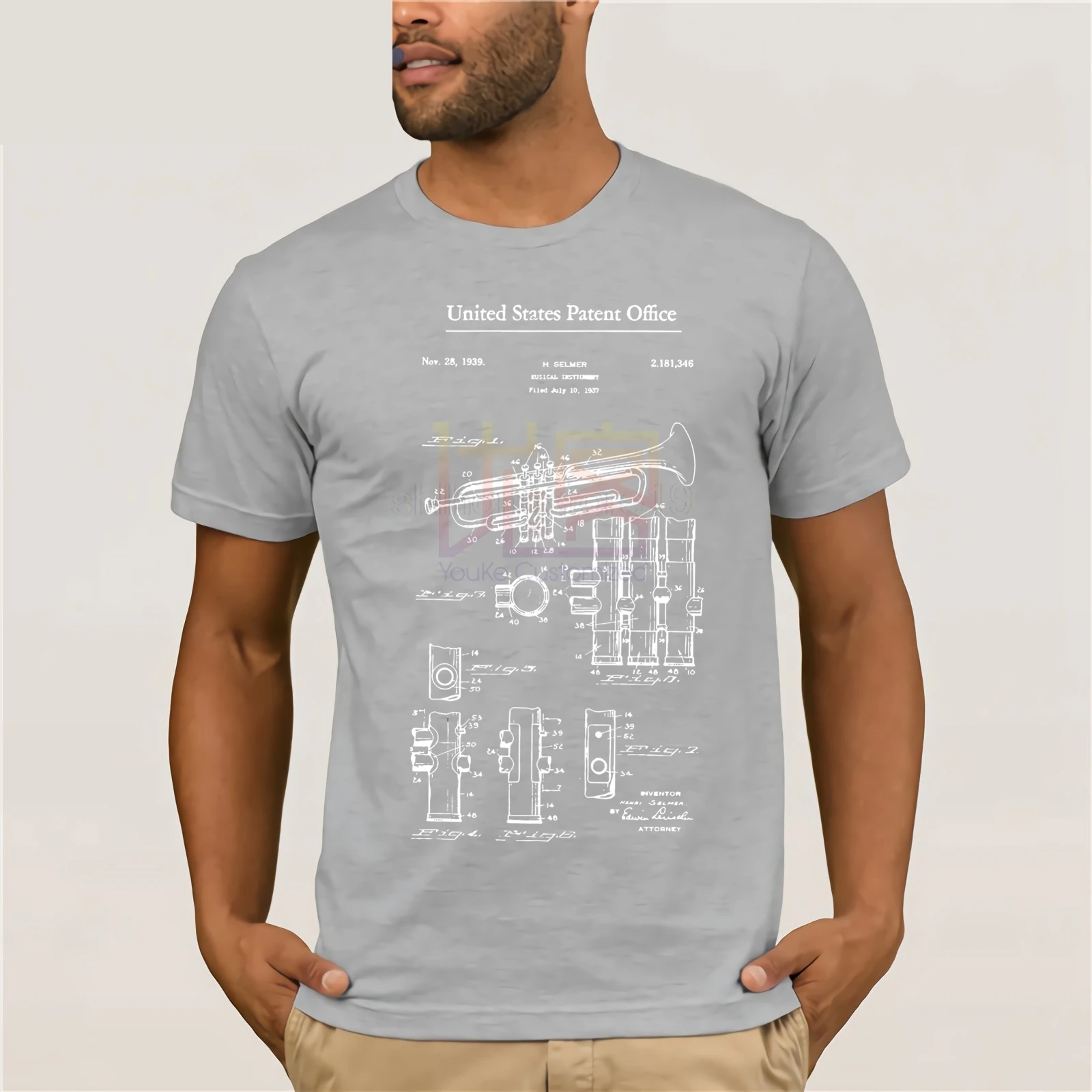1939 труба запатентованная музыкальная латунная группа оркестр винтажный