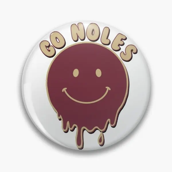 

Go Noles Dripping Smiley Face Customizable Soft Button Pin Badge Creative Clothes Hat Cute Jewelry Funny Lapel Pin Metal Lover
