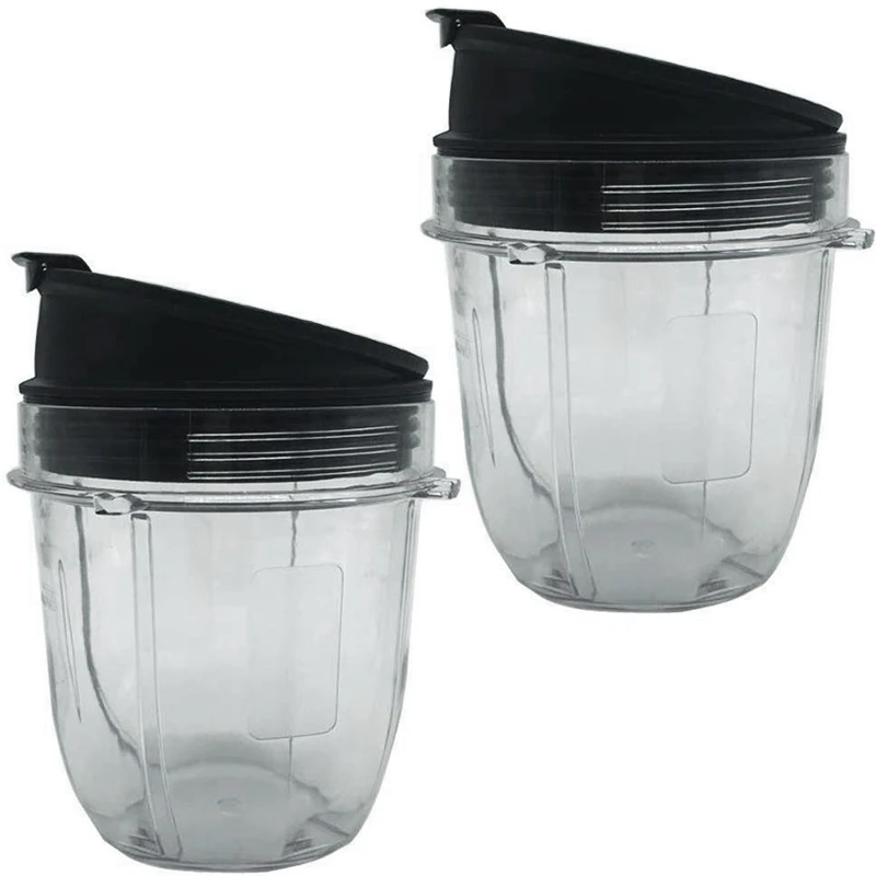 

AD-Juicer Accessories Cup Lid for Ninja Juicer for Nutri Ninja 12Oz CUP 12 Ounce Blender Jar 2 Pack of 12 Oz for Nutri Ninja Cup