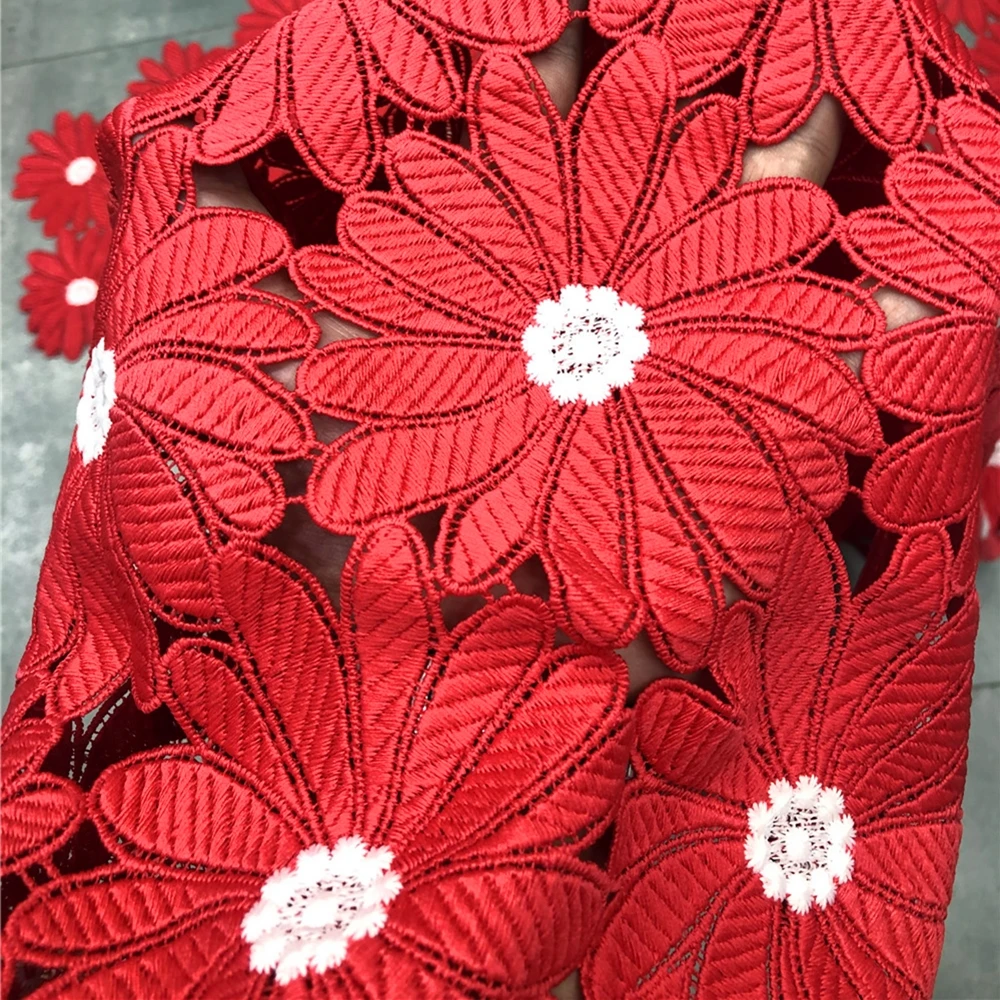 

Muti color Croechet Lace fabric for Fashion Dress