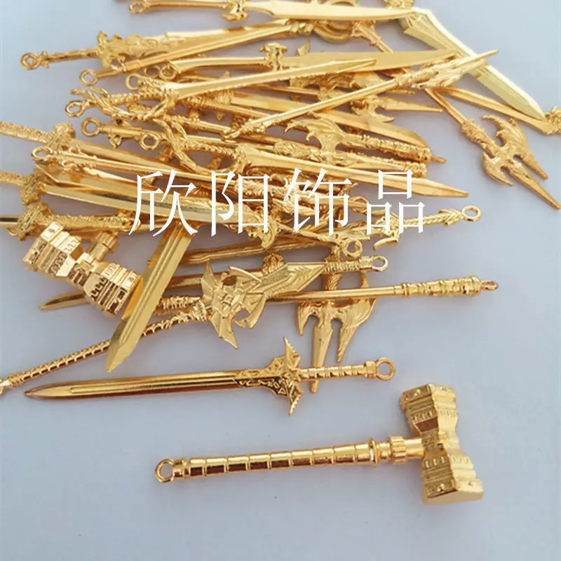 

Full set of alloy weapon model toys seven swords school gifts anime accessories