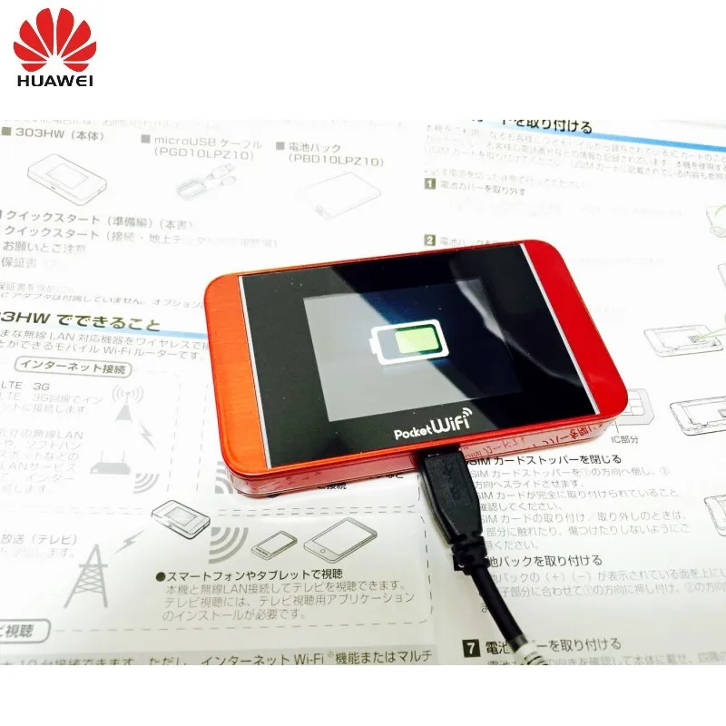 4G LTE Mobile Hotspot Pocket WiFi 303HW With sim card slot