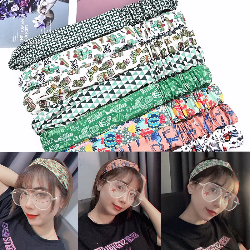 

Fashion Women Girls Summer Bohemian Hair Bands Print Headbands Vintage Turban Bandage Bandanas HairBands Hair Accessories