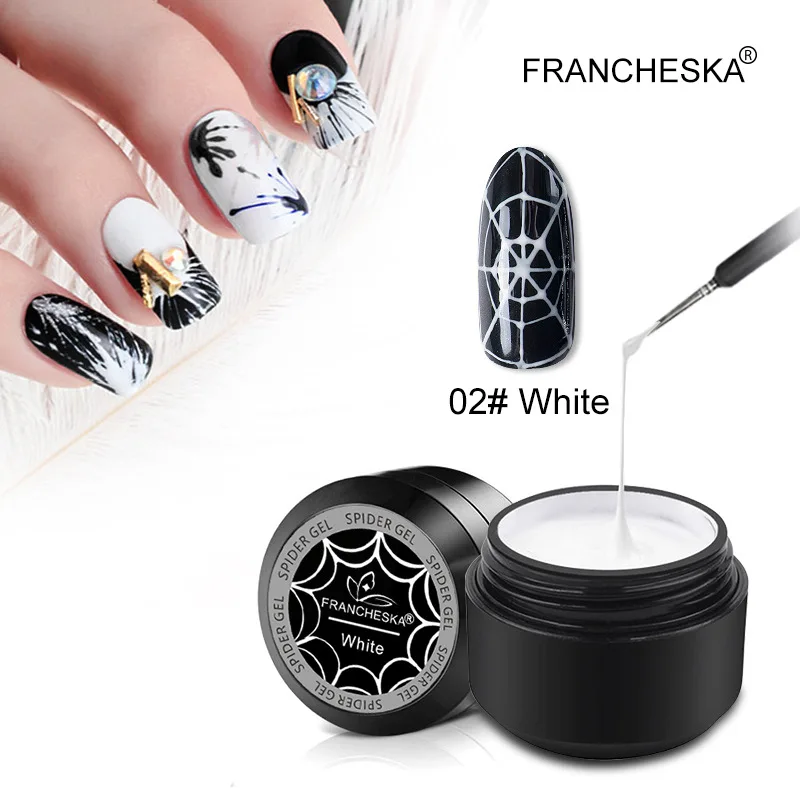 

Spider Web Gel Polish Nail Art Design Black UV Painting Gel Silk Lines Varnishes For Manicure DIY Drawing Decoration