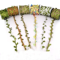 10m artificial vine leaf decoration vivid rattan leaf vagina grass fake plants cord string leaves for home packaging rope decor