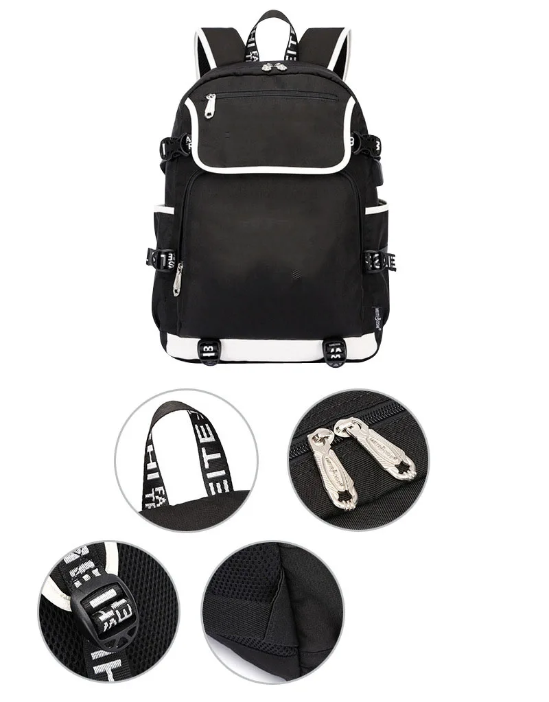 

Game Crewmate USB Backpack Bag Travel Book School Bags Cosplay Men Women Student School Package Backpacks Cosplay Bags