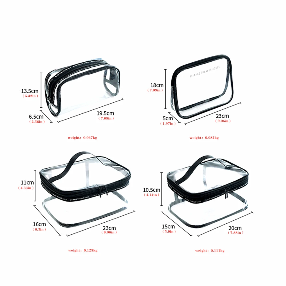 Прозрачная сумка для туалетных принадлежностей портативная Водонепроницаемая