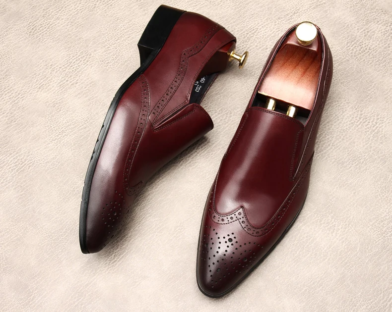 Мокасины мужские из натуральной кожи лоферы для свадьбы вечеринки без застежки