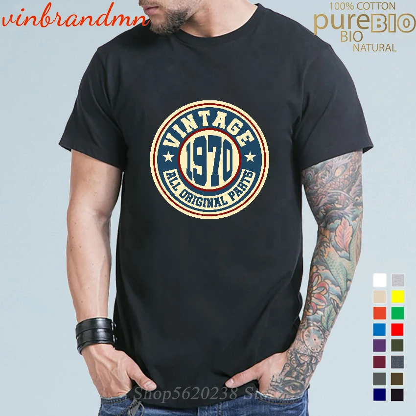 

2020 Модные Винтажные 1970 все оригинальные запасные части для Мужская футболка 100% хлопок короткий рукав Футболка Прохладный на открытом возду...