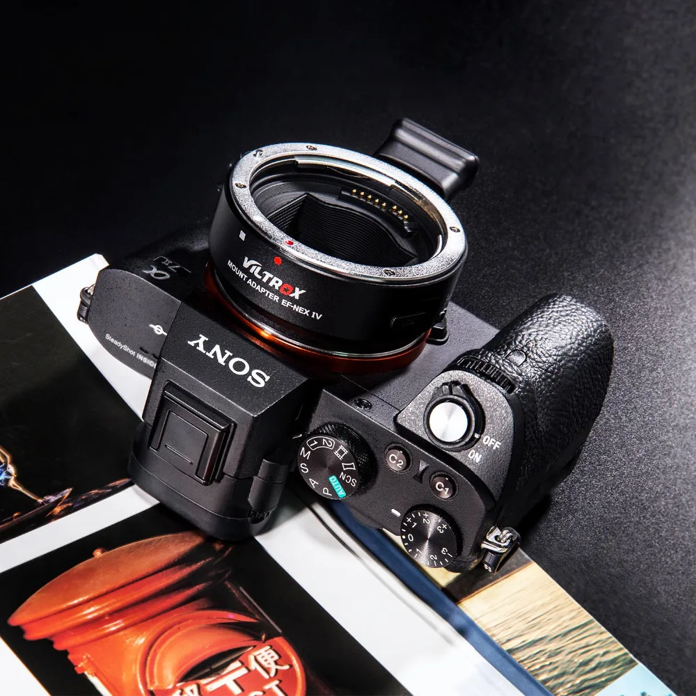 

Viltrox EF-NEX IV AF Auto Focus Lens Adapter for Canon EOS EF EF-S Lens to Sony E NEX Full Frame A6500 A6300 A7SII A7RII AII7 A9