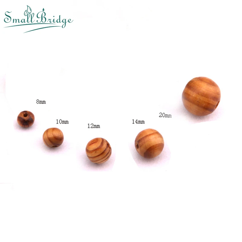 Круглые бусины из натуральной сосны 8/10/12 мм |