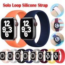 Ремешок силиконовый для Apple Watch 3 band 42 мм 38 браслет iwatch Band 44 40 series 6 5
