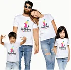 Комплект одежды для маленьких девочек и мальчиков, 1 шт., одинаковая семейная одежда для первого дня рождения, для мамы, папы и дочки, футболки для сына