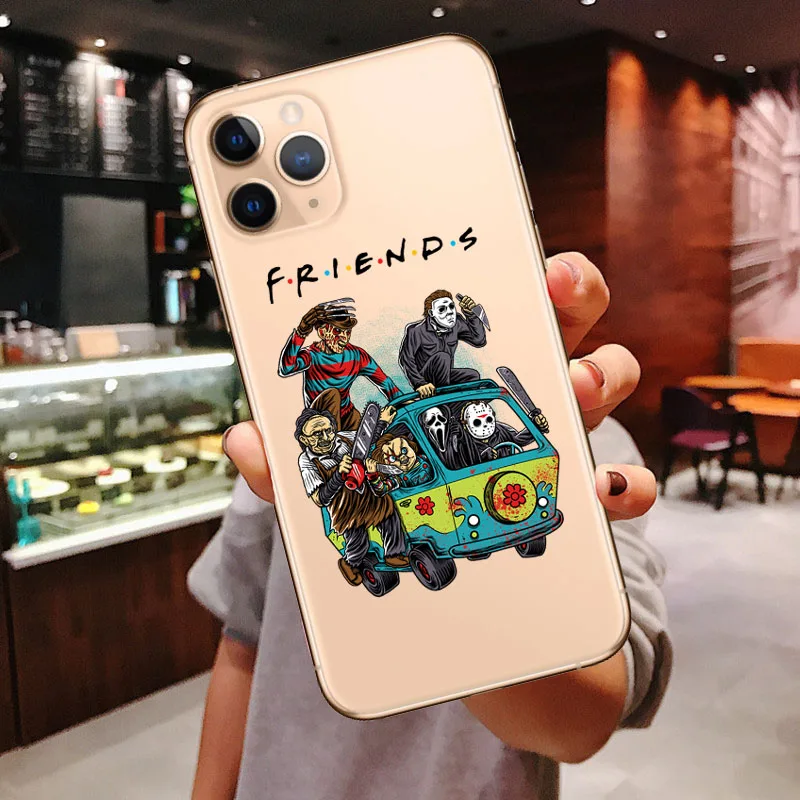 

Michael Myers Jason Voorhees Halloween Friend Tv Show Horror Character Pennywise Soft Case For iPhone 11 Pro Max XR xs Max X 7 8