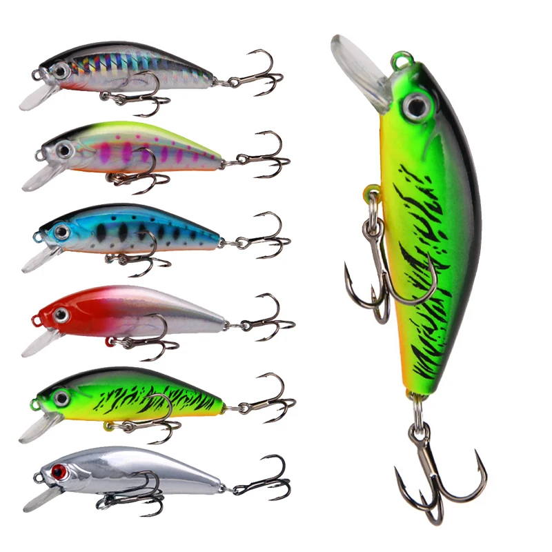 

1Pcs Minnow Fishing Lures 3D Eyes Artificial Hard Bait 55mm6.7g Pesca Sinking Wobbler Crankbaits Carp Tackle Fishing Accessories