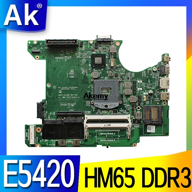 006X7M для For DELL latitude E5420 Материнская плата ноутбука HM65 DDR3 PGA988B 10ELT16G001 A|Материнские
