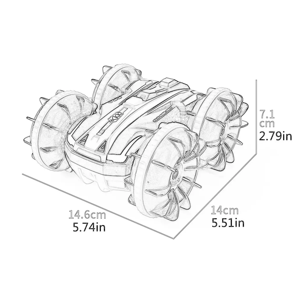 

360 Rotate Rc Cars Remote Control Stunt Car 2 Sides Waterproof Driving On Water And Land Amphibious Electric Toys For Children