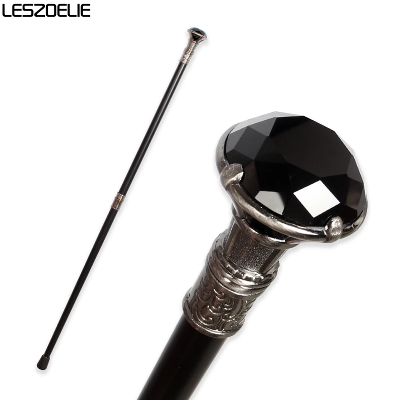 Темный стиль Человек Черный Кристалл ходьба трость человек Бриллиантовая ручка
