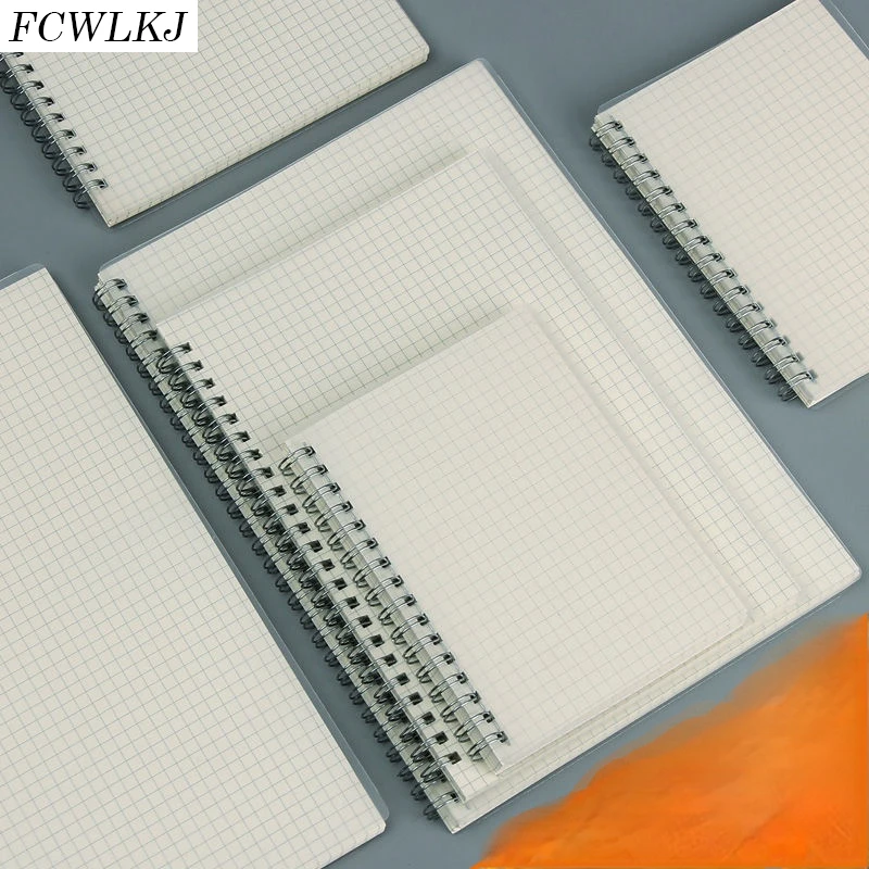 

PP Cover A5 Spiral Notebook Office School Supplies Drawing Sketch Notebooks Blank Dotted Line Grid Page Planner Diary Notepad