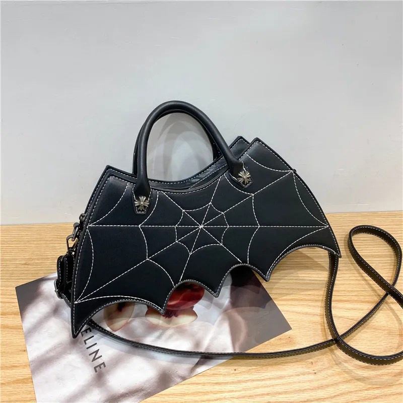 

Fashion Brand Embroidery Women's Shoulder Bag Luxury Handbag Leather Crossbody Bag Designer Trapeze Bat Bag Female Purse Bolsas