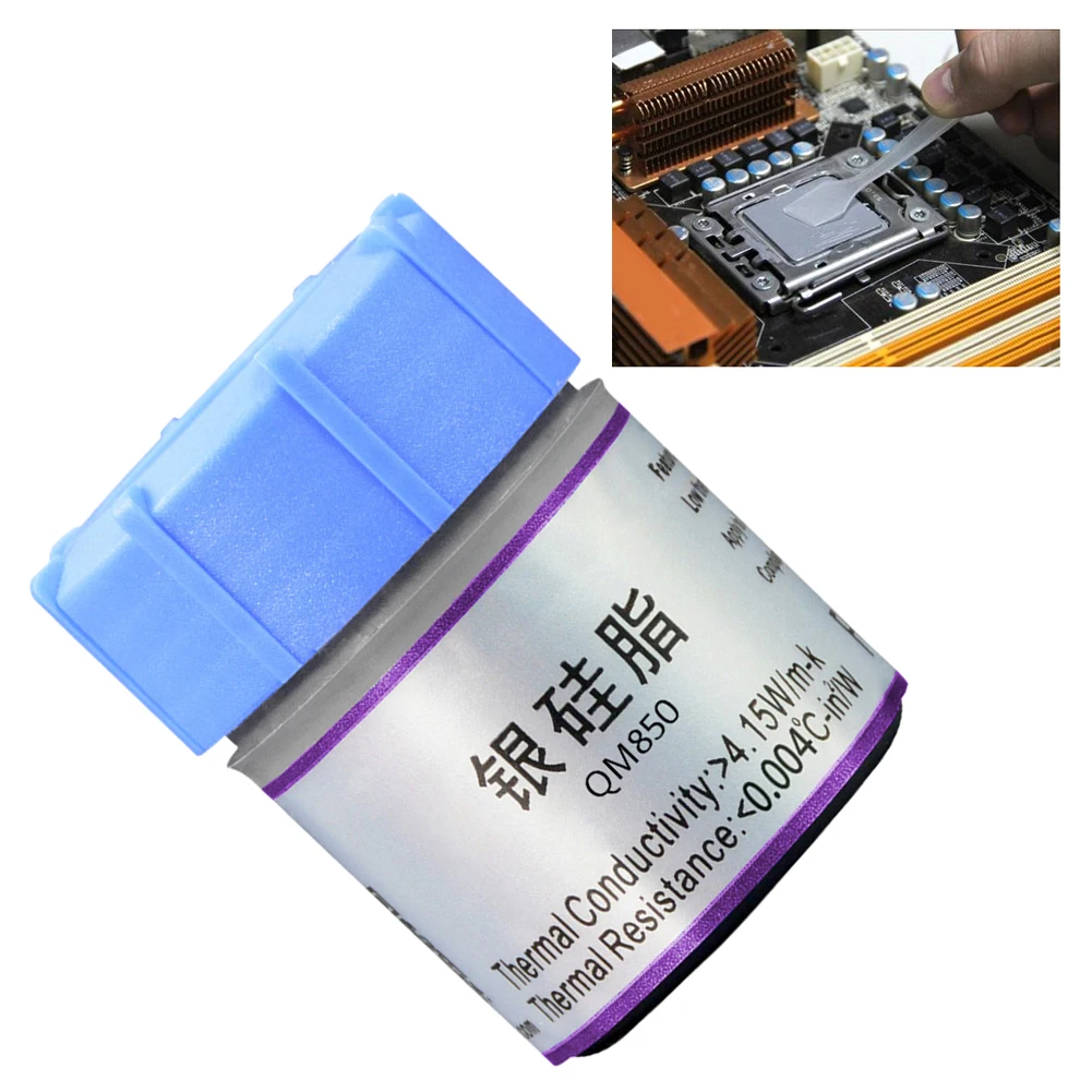 Теплопроводящая паста для охлаждения процессора 25 г переносная Термопаста