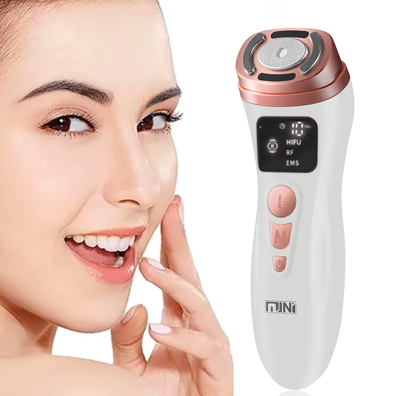 

Ultrasonic Mini HIFU Skin Rejuvenation Tightening Lifting Therapy RF Fadiofrecuencia EMS Microcurrent Facial Care Beauty Device