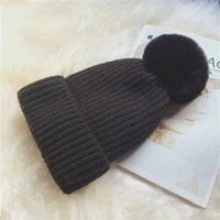 baby knitted winter hat boys girls pompom cap crochet knitted candy color toddler beanie cap infant kids children hairball hats