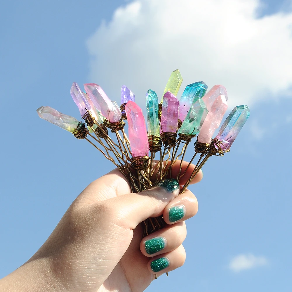 Свадебная тиара из необработанного кварца с кристаллами свадебные украшения для