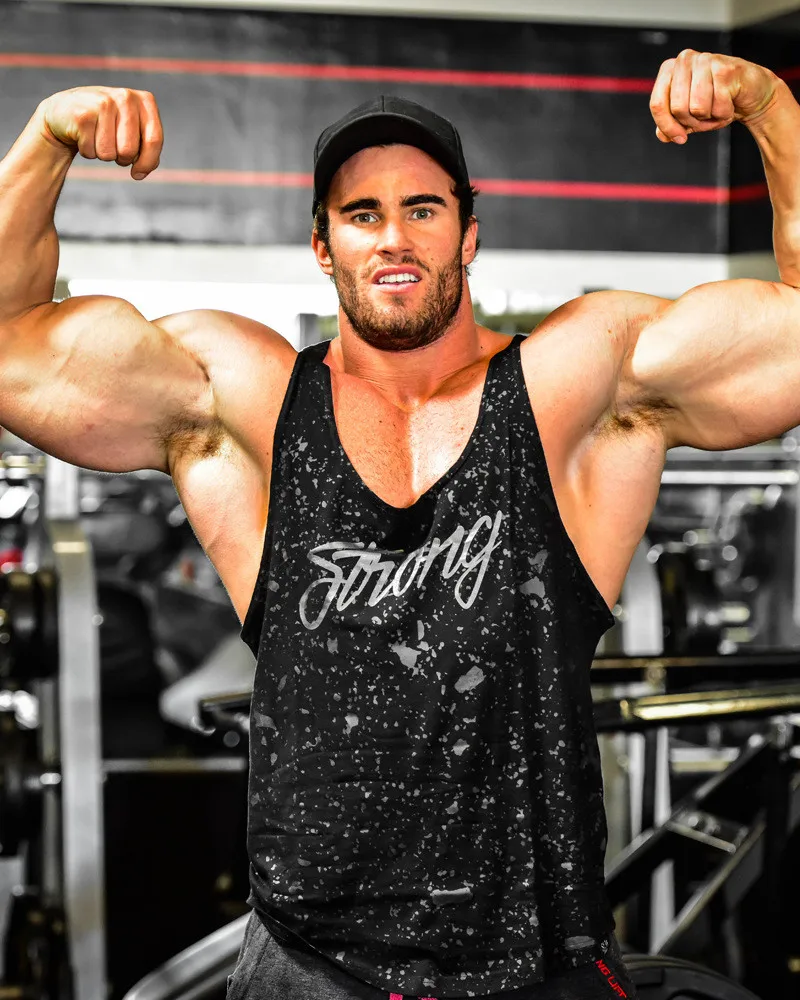 2019 Новая мужская хлопковая майка для бодибилдинга спортивная рубашка без