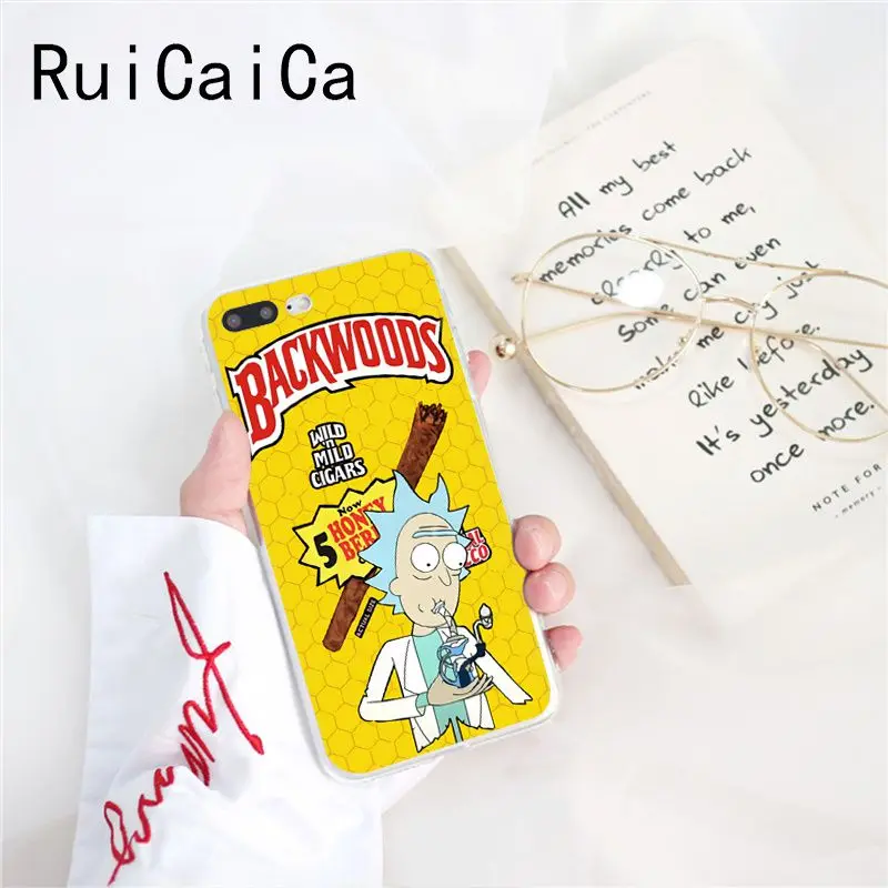 Ruicaica rick and morty backwoods сигары силиконовый чехол для телефона iPhone X XS MAX 6 6s 7 7plus 8 8Plus 5 5S SE XR 10