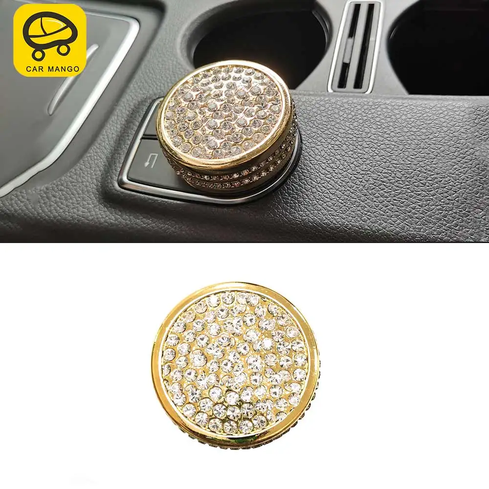 

CarMango для Mercedes-Benz GLA-Class X156 CLA C117 автомобильные Стразы медиаручки круглая крышка кристальная рамка Алмазная отделка стикер