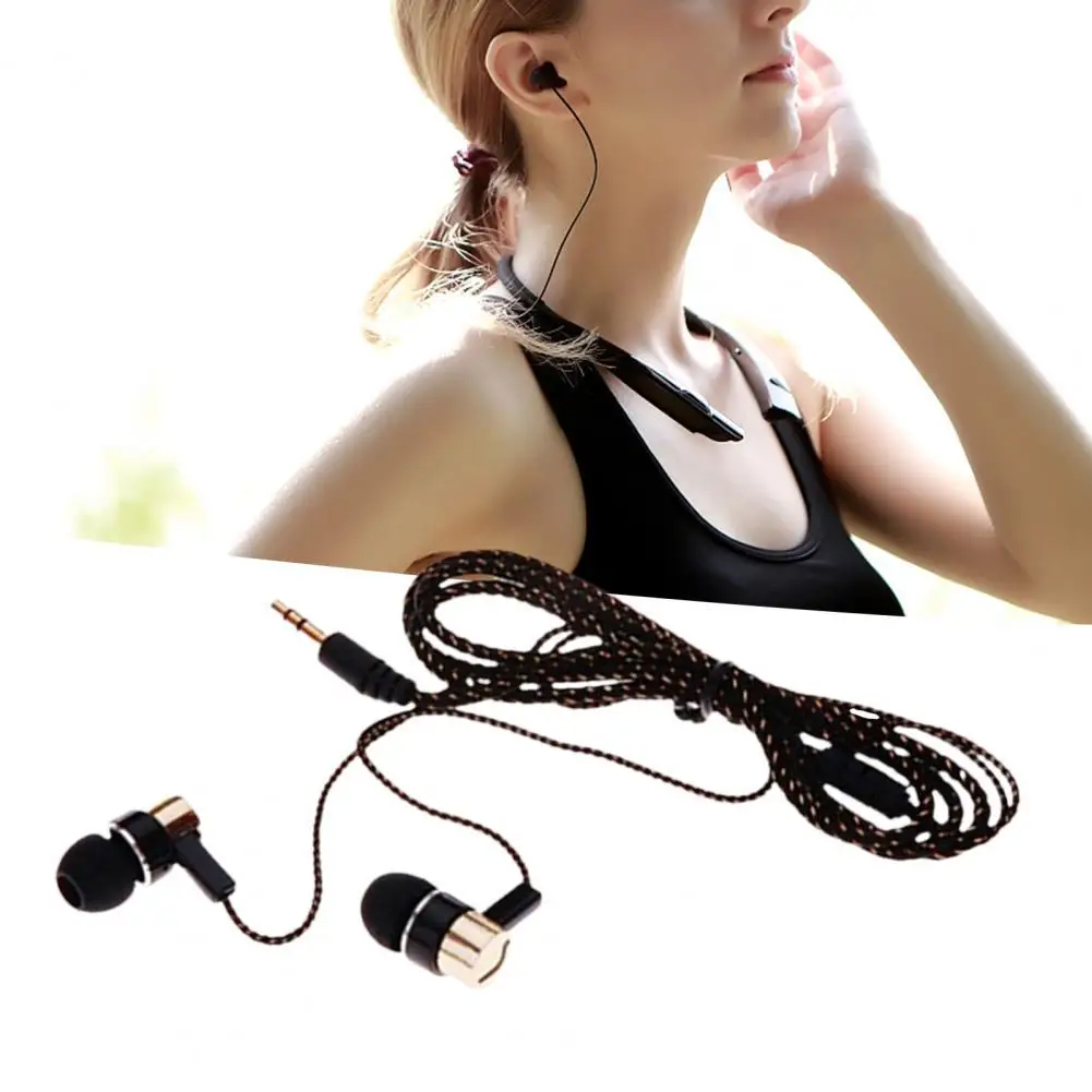 

Headset Stereo Noise Reduction TPE 3.5mm In-ear Wired Stereo Braid Earphone for Samsung iPhone Xiaomi Dormitory HD Audio Sound