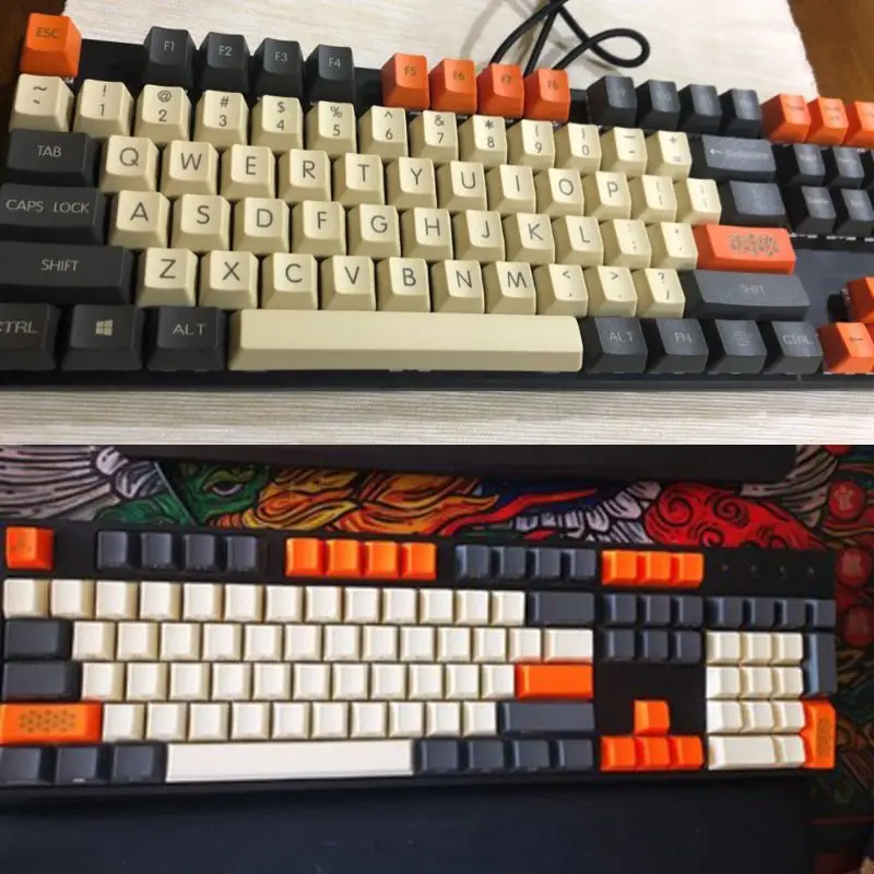 Углерода Цвет 104 + 21 ключ для лазерной порезки OEM профиль PBT filco вишня G80 3800 3850 3000