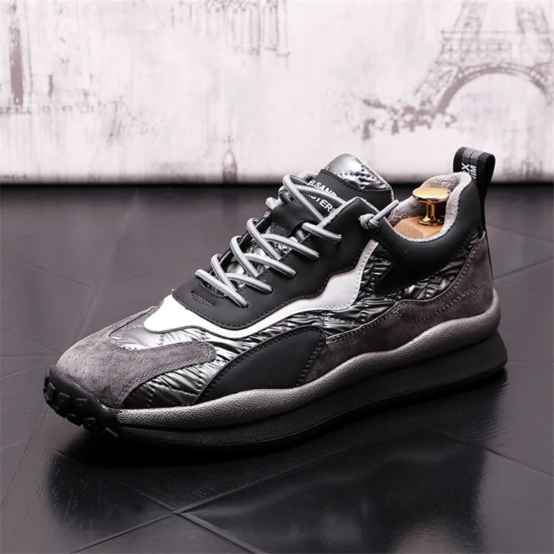 spesifikasi Sneakers Pria Fashion Musim Dingin HIP HOP Sepatu Kasual Kulit Serbaguna Sepatu Bot Pergelangan Kaki Hangat Zapatillas Hombre